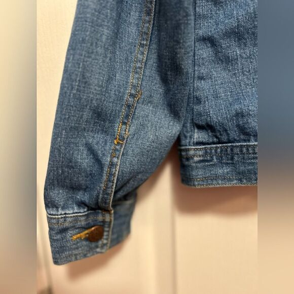 Vintage 90’s Bill Blass Denim Jean Jacket Classic trucker women’s MP blue Petite - Picture 13 of 15